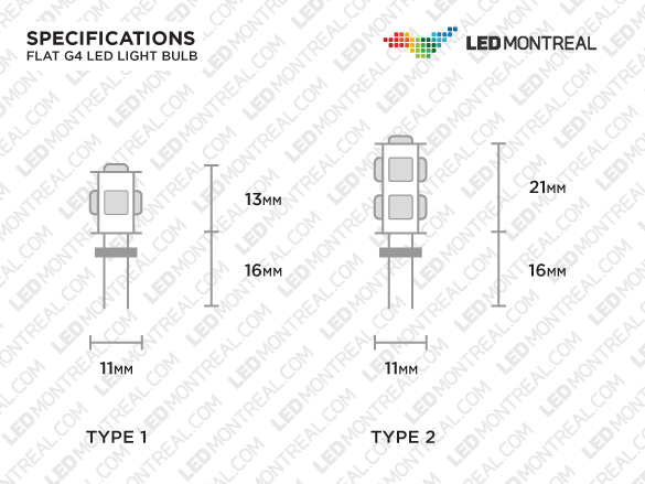 Technical drawing bulbs micro G4