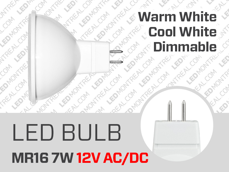 Ampoule LED 12V AC/DC MR16 Compacte 7W