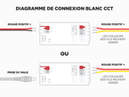 E2-RF Controleur LED RF 2 en 1 (Couleur Unique et Blanc Ajustable CCT) 1 à 8 zones à relai de signal automatique