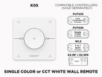 4 Zone RF Rotating Wall Panel Remote for Single Color and CCT Adjustable (K0S)