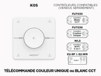 K0S Télécommande Murale RF 4 Zones pour Rubans LED Couleur Unique