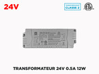 Transfo 24V DC à branchement direct pour LED 24V 0.5A 12W