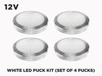 Under Cabinet Ultra Thin White LED Puck Kit