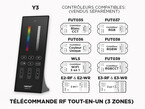 Télécommande Verticale RF 4 zones pour tous les types de Rubans LED (Y3)