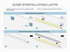 Profilé d’aluminium en U de 4 pieds pour ruban LED (LUX710)