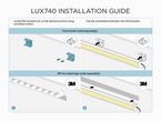 8 feet interior and exterior aluminum U shape profile for LED Strip (LUX740)