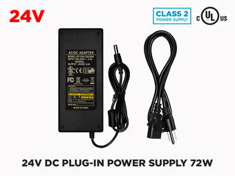 24V 3A (72W) Power supply for LED Strips