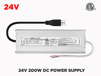 24V DC iP67 Indoor/Outdoor LED Driver 200W