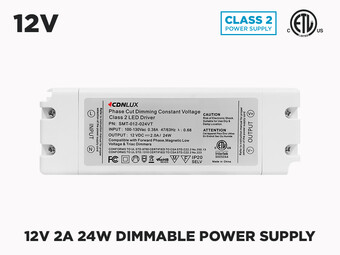 12V Universal Dimmable LED Driver 24W(Class 2)