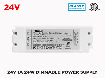 24V Universal Dimmable LED Driver - 24W (Class 2)