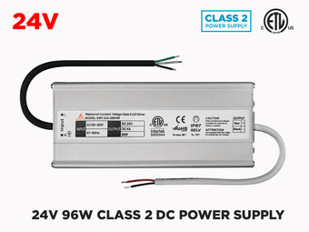24V DC iP67 Indoor / Outdoor Class 2 LED Driver - 96W