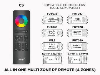 4 Zone RF Remote for all types of LED Strips (C5)