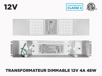 Transfo Dimmable Universel 12V 48W (Classe 2)