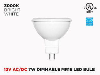 12V AC/DC MR16 7W LED Light Bulb