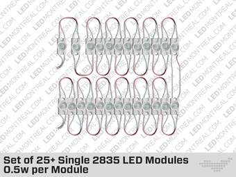 Kit de 50 Modules 2835 LED de Couleur Unique (1 LED de 0.5W par Module )