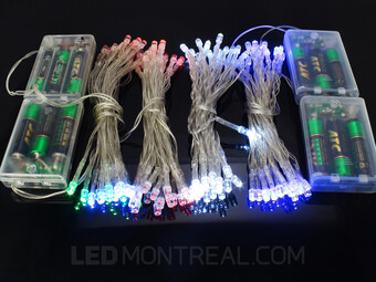 Cordon de lumières LED à batteries de 3.6m