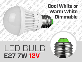 E27 7w 12v LED Bulb