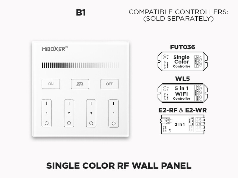 4 Zone RF Wall Panel for Single Color (B1)