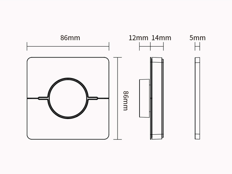 K0S Télécommande Murale RF 4 Zones pour Rubans LED Couleur Unique et Blanc Ajustable CCT