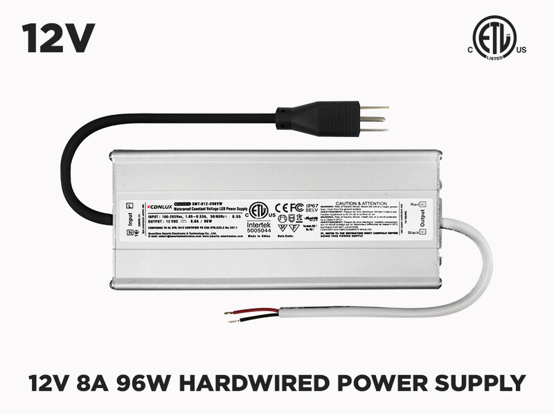 12V DC iP67 Indoor / Outdoor LED Driver 96W (8A)