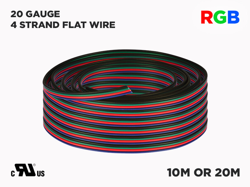 RGB Flat Wire for LED Strips 20 Gauge (20 meters)