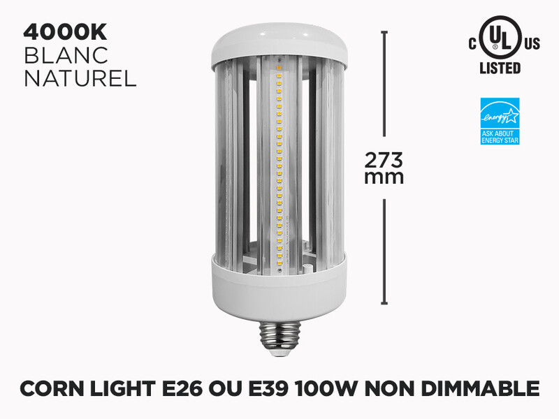 Ampoule LED Corn Light E26 100W - Non Dimmable