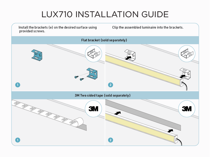 10 feet interior aluminum U shape profile for LED Strip (LUX710)