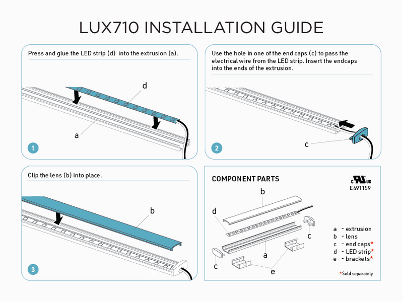 10 feet interior aluminum U shape profile for LED Strip (LUX710)